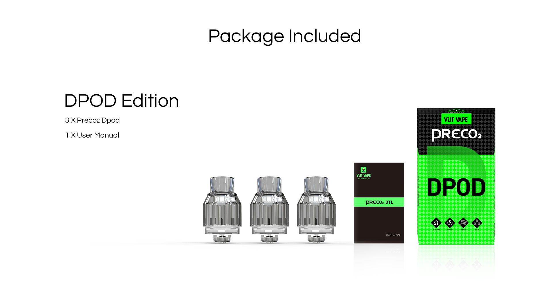 PRECO 2 TANK DTL - VLIT VAPE (Claromizador Desechable)