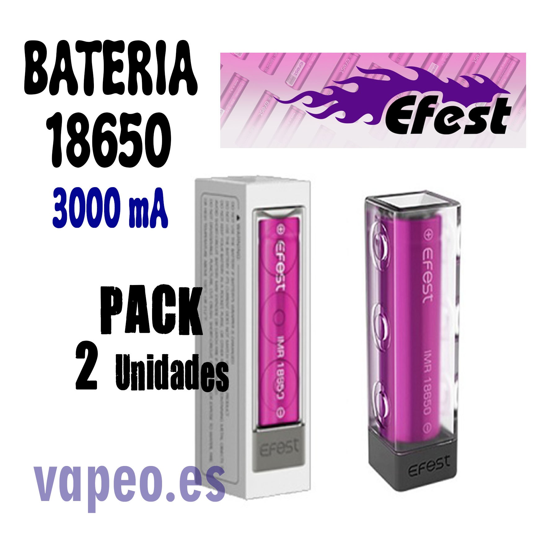 EFEST 18650 3000 ma pack