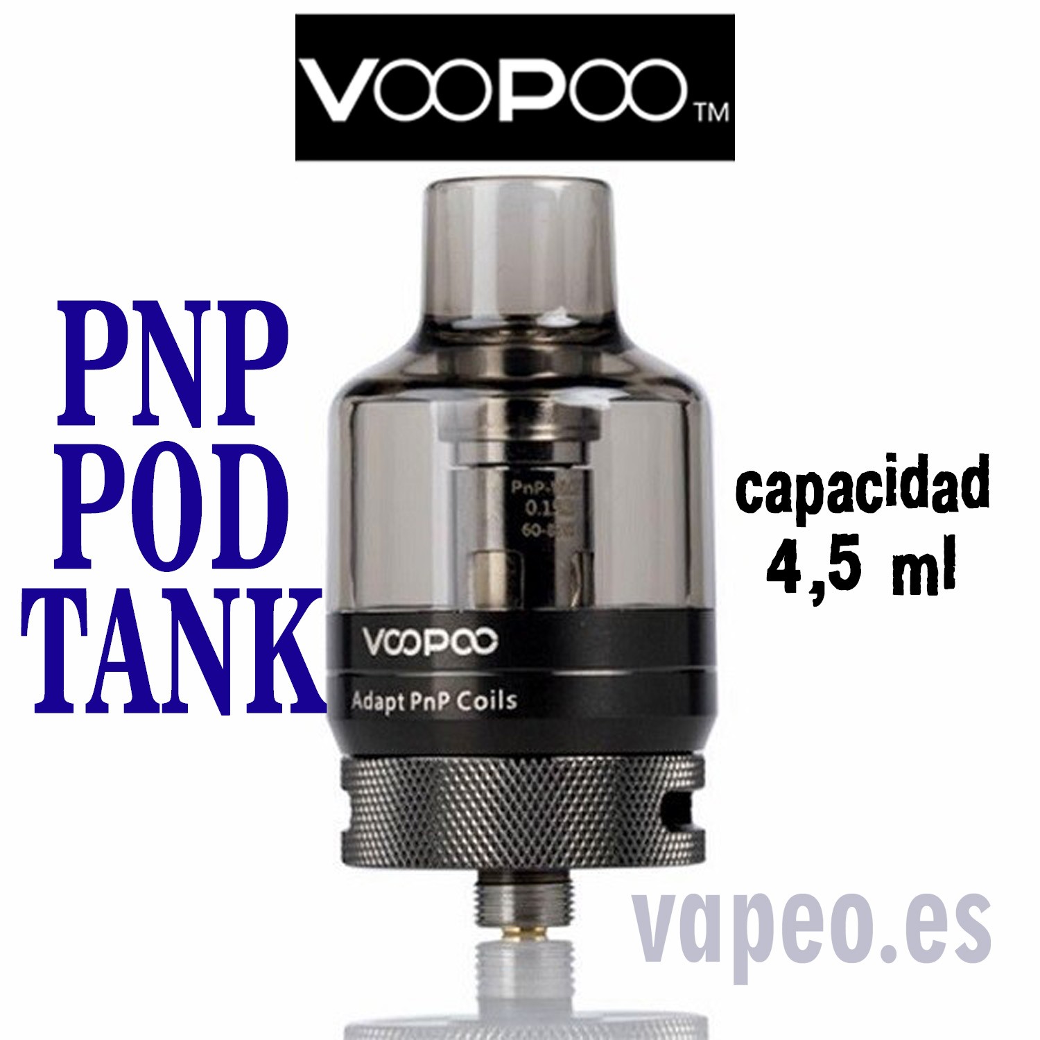 PNP POD TANK 4,5 ML negro VOOPOO