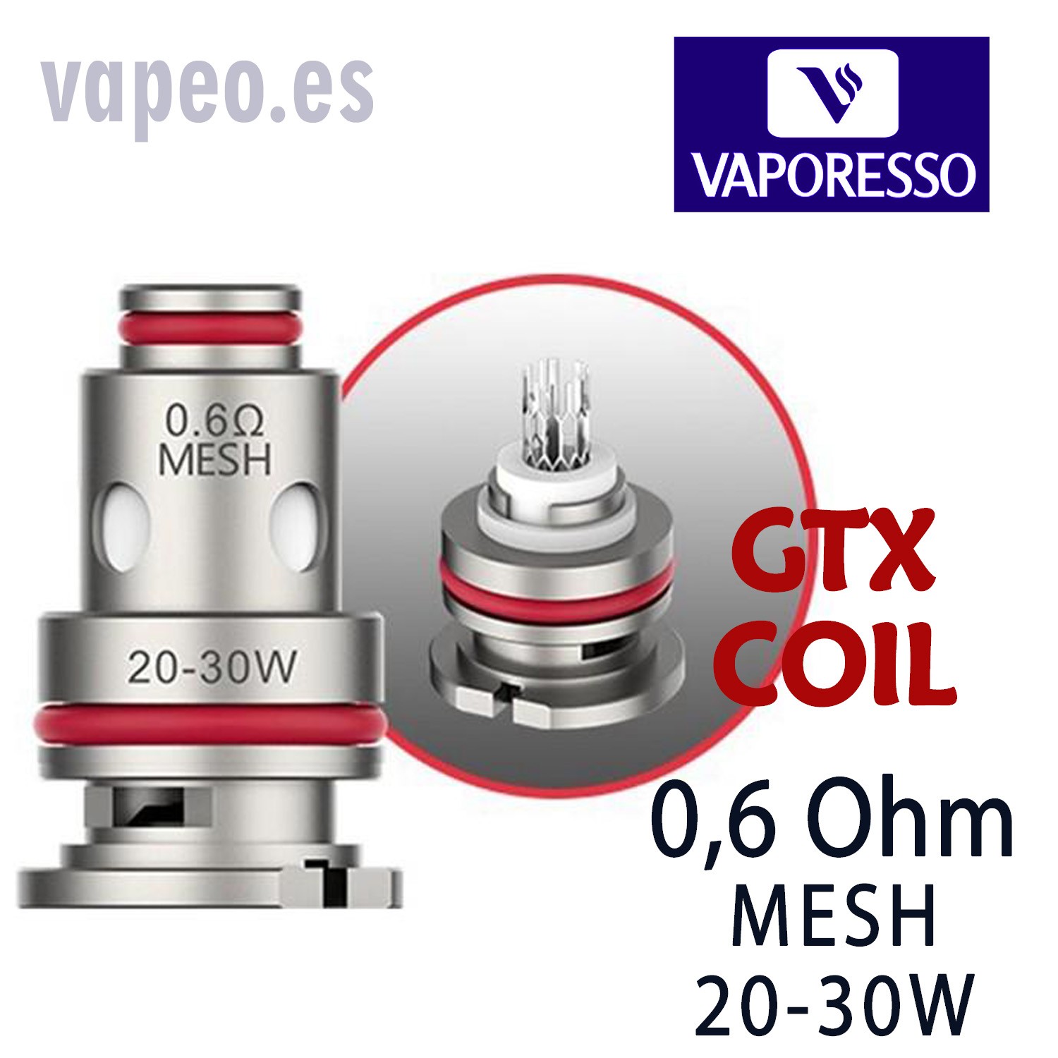 0.6 mesh coil vaporesso Vaporesso ECO Nano Replacement Pods main image 0