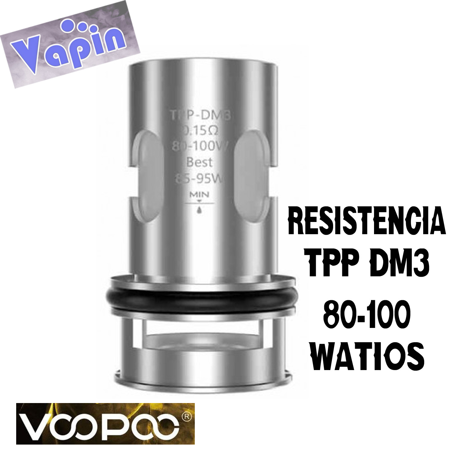 VOOPOO TPP-DM3 Verdampferköpfe – 0,15 Ohm, 3er Pack, Für Drag X/S Pro