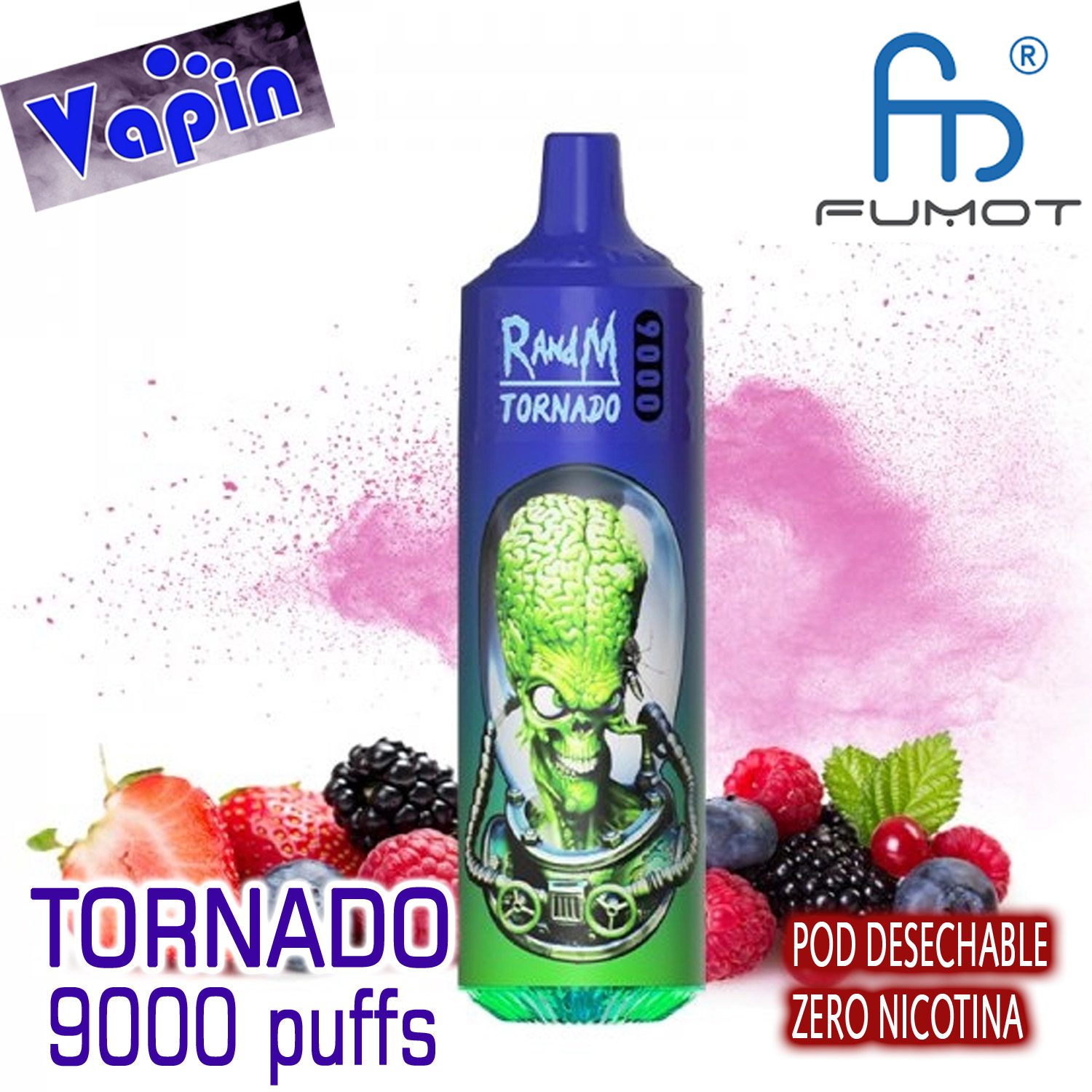 mr blue vape 9000 puffs Tornado 9000 Pod desechable Mr Blue Zero nicotina